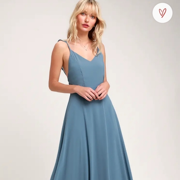 Lulus blue dress - Picture 3 of 4